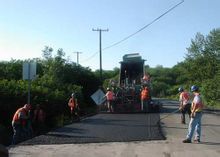 Paving over the Asphalt Treated Base.